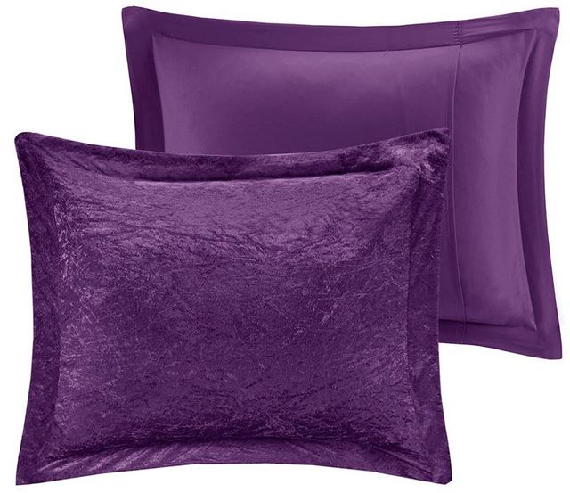 Olliix By Intelligent Design Felicia Purple Full Queen Velvet Comforter