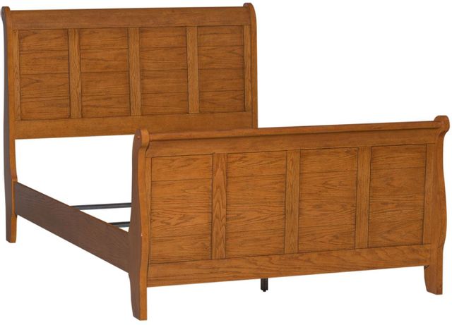 Liberty Furniture Grandpas Cabin Aged Oak Youth Full Sleigh Bed 0