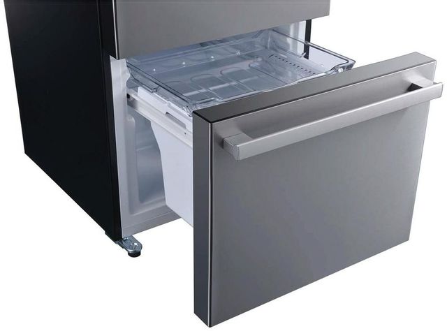 Galanz 12.4 Cu. Ft. Stainless Steel Look Bottom Freezer Refrigerator 3