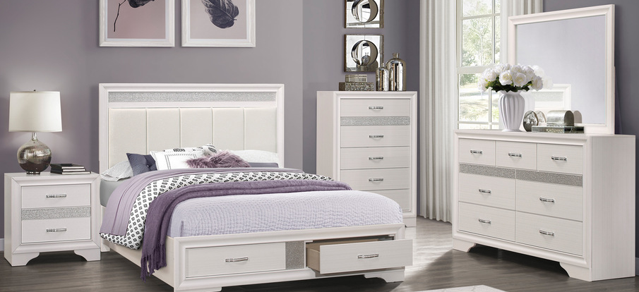 Purple and Silver Bedroom Dresser