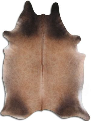 BS Trading® Taupe Tornasol Large Cowhide Throw Rug