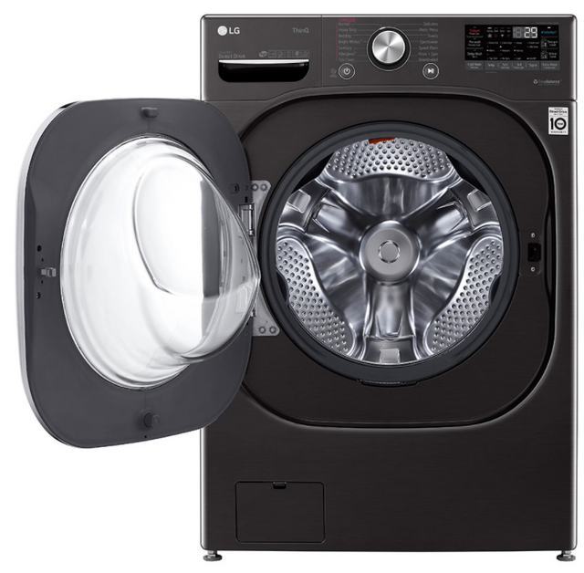 LG Black Steel Front Load Laundry Pair-2