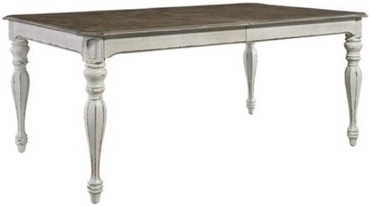 Liberty Magnolia Manor Opt 7 Piece Antique White Rectangular Table Set 1