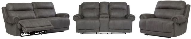 Signature Design by Ashley® Austere 3-Piece Gray Living Room Set with Power Reclining Sofa-0