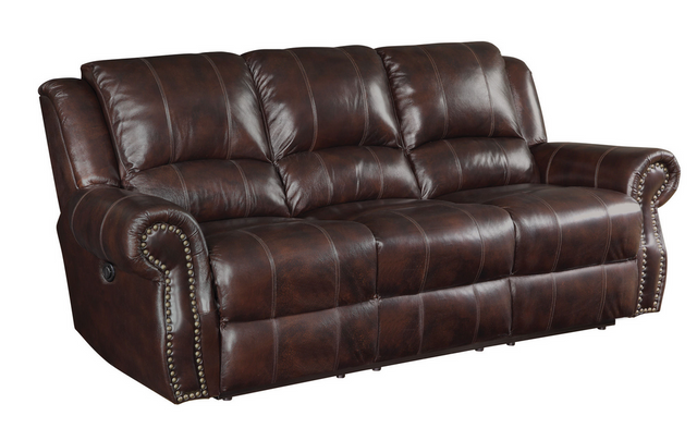 Coaster® Sir Rawlinson Dark Brown Reclining Sofa