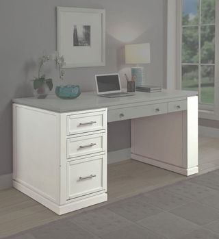 Parker House® Catalina 60" Cottage White Writing Desk Pedestals