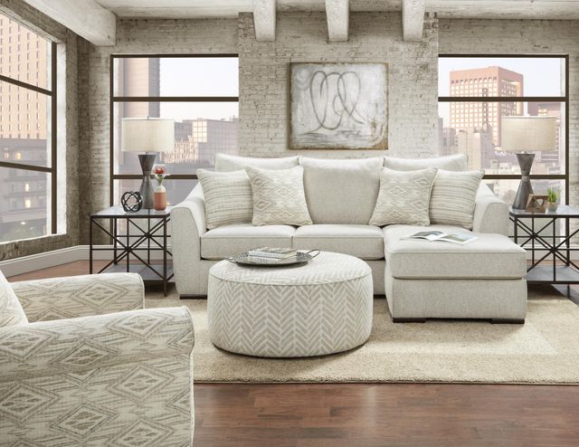 Fusion Furniture 9770 Vibrant Vision Oatmeal Sofa Chaise-1