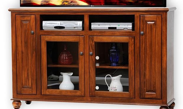 American Heartland Manufacturing Poplar Tall Deluxe TV Stand 0