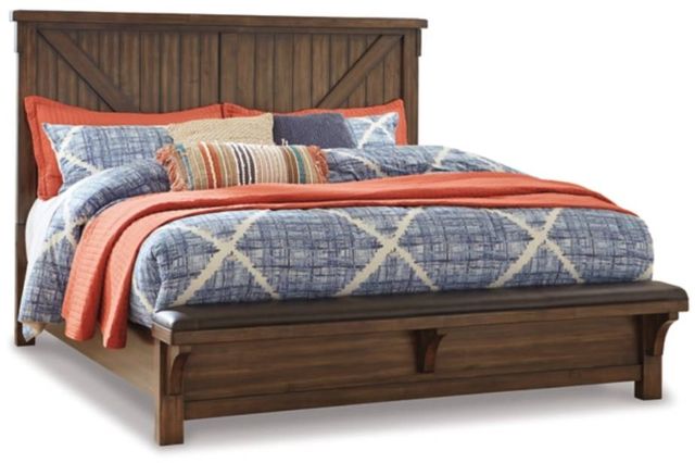 Signature Design by Ashley® Lakeleigh 5-Piece Brown California King Panel Bed Set-1
