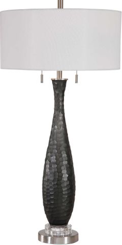 Uttermost® by David Frisch Jothan Frosted Black Table Lamp