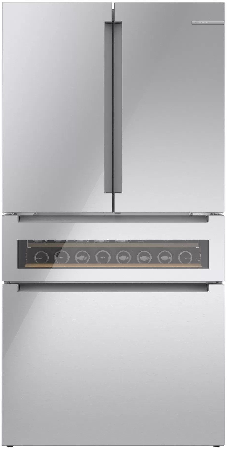 Bosch 800 Series 20.5 Cu. Ft. Stainless Steel Counter Depth French