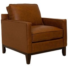 Behold Home Parker Chestnut Leather Chair