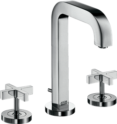 AXOR® Citterio 1.2 GPM Chrome Widespread Faucet 170 with Cross Handles and Pop Up Drain