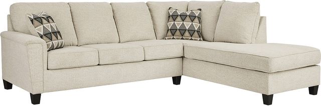 Signature Design by Ashley® Abinger 2 Piece Natural Sectional with Chaise-0