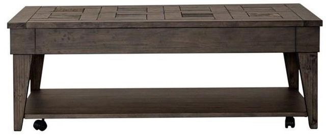 Liberty Furniture Arrowcreek Weathered Stone Lift Top Cocktail Table-1