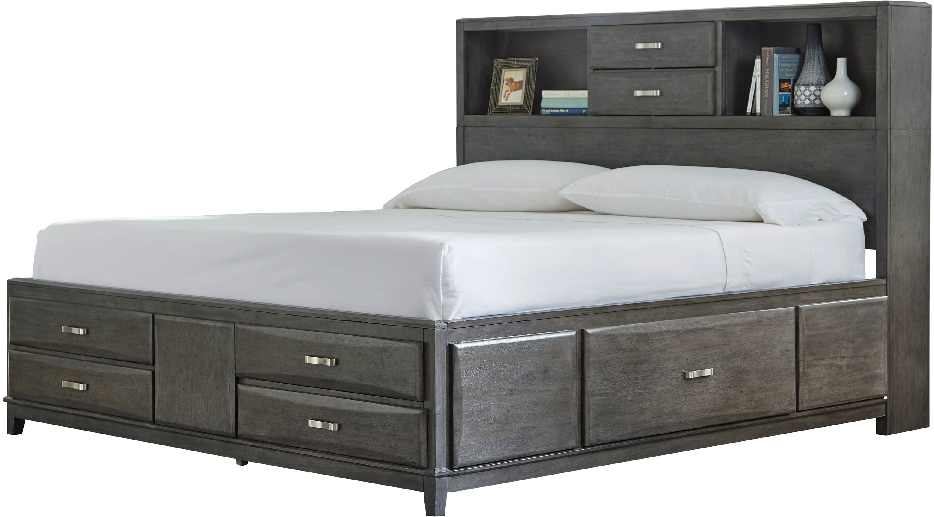 Signature Design by Ashley® Caitbrook Gray Queen Storage Bed with 8 Drawers P05571999
