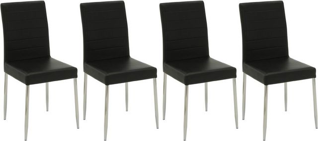 Coaster® Vance Set of 4 Black Upholstered Dining Chairs