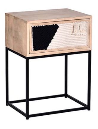 Progressive® Furniture Layover Jute and Iron Side Table-0