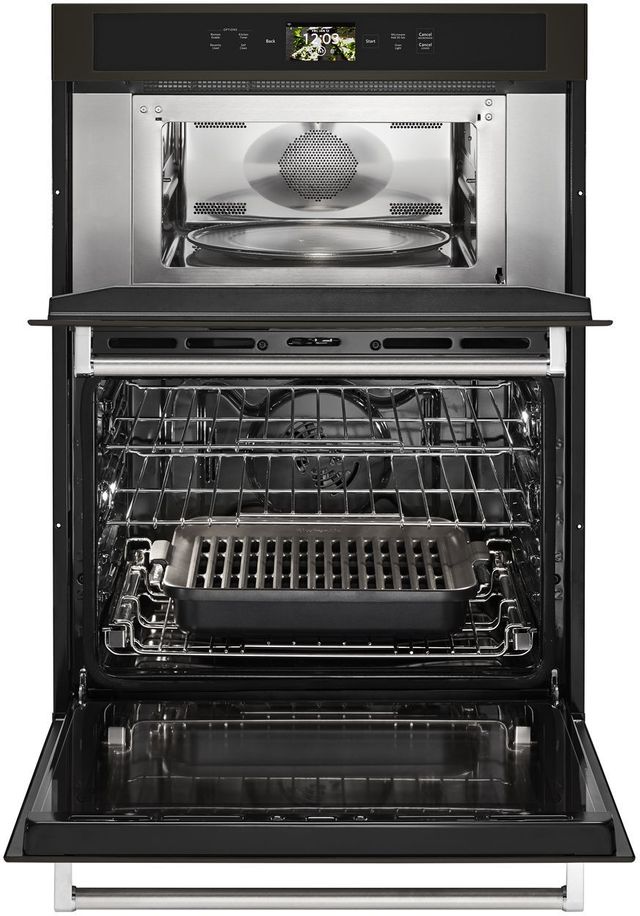 KitchenAid® 30" Black Stainless Steel with PrintShield™ Finish Smart Electric Built In Oven/Micro Combo-3