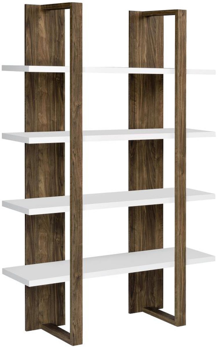 Coaster Danbrook Aged Walnut White Bookcase Colder s