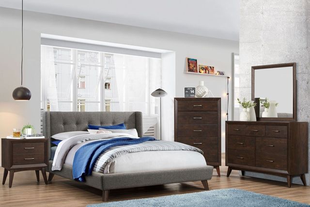 Coaster® Carrington Grey Full Upholstered Bed 2