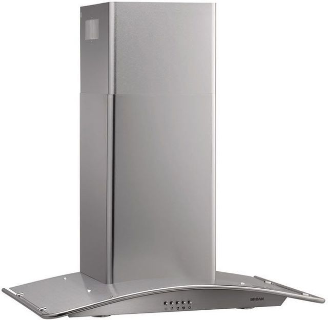 Broan® B57 Series 35.44" Stainless Steel Wall Mounted Arched Chimney Range Hood-0