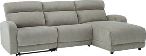 Signature Design by Ashley® Colleyville 3-Piece Stone Left-Arm Facing Power Reclining Sectional with Chaise