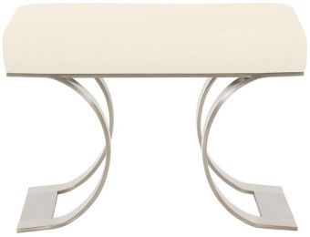 Bernhardt Axiom Brushed Silver/White Bench 1