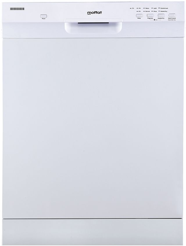 Moffat 24" White Built-In Front Control Dishwasher