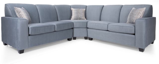 Decor-Rest® Furniture LTD 2705 3 Piece Blue Sectional