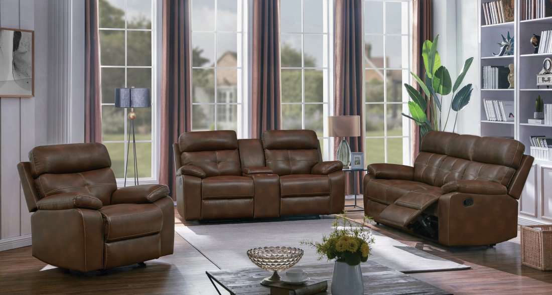 Coaster® Damiano 3 Piece Tri-tone Brown Reclining Living Room Set