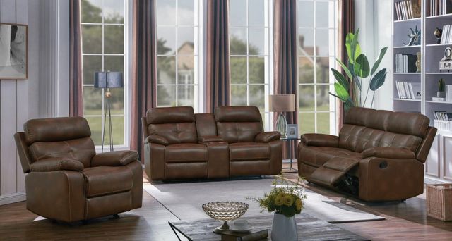 Coaster® Damiano 3 Piece Tri-tone Brown Reclining Living Room Set-0