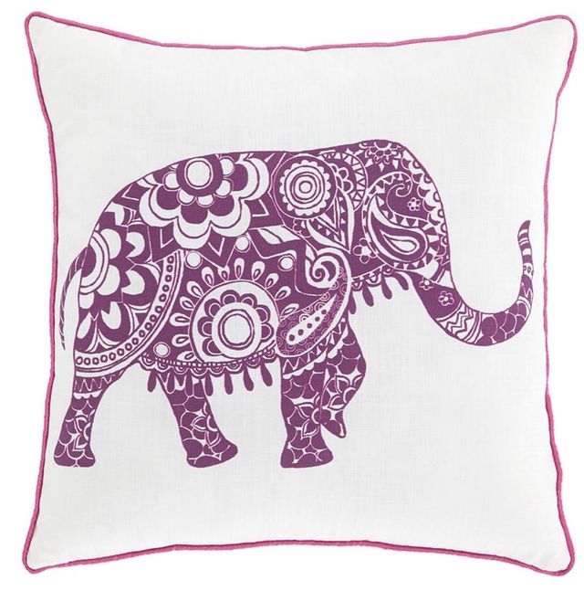 Signature Design by Ashley® Medan Set of 4 White/Purple Pillows