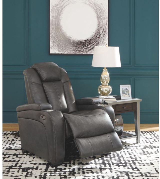 Signature Design by Ashley® Turbulance Quarry Power Recliner with Adjustable Headrest 5
