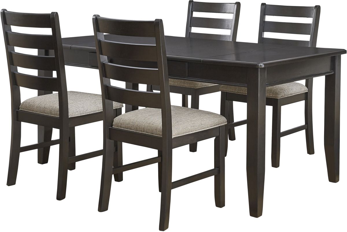 black dining table with storage