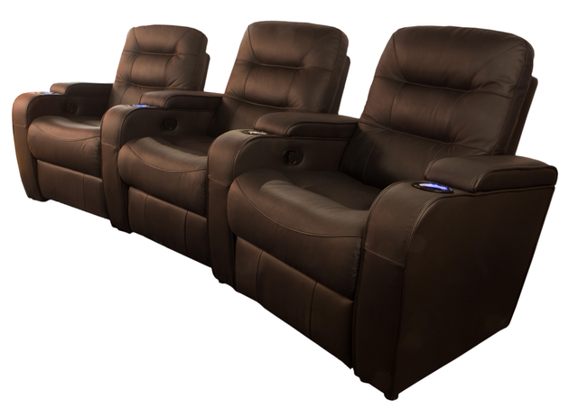 Texas Theater Seating - "The Austin" Curved Triple Manual