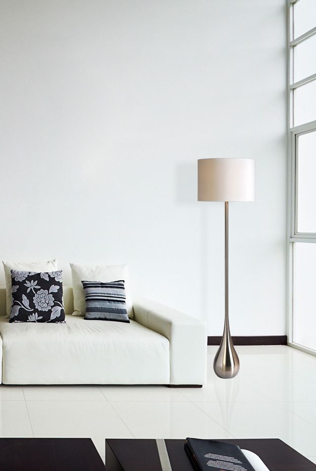 Renwil® Alba Off White Linen Floor Lamp 1