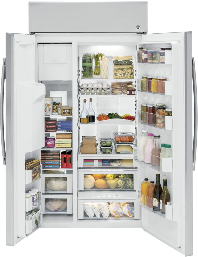 GE® Profile™ 24.33 Cu Ft. Stainless Steel Built In Side-by-Side Refrigerator 4