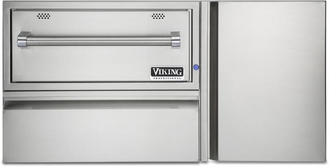Viking® 5 Series 42" Stainless Steel Outdoor Warming Drawer-0