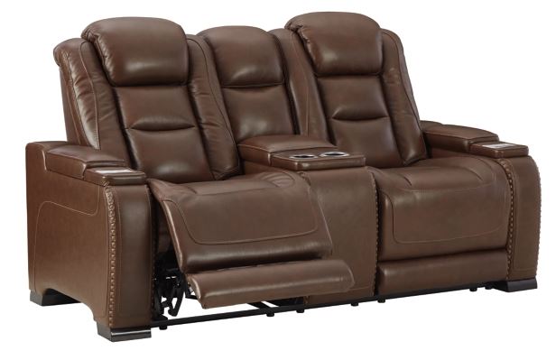 the man-den triple power leather reclining sofa