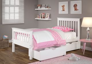 Donco Trading Company Monaco White Twin Bed with Storage