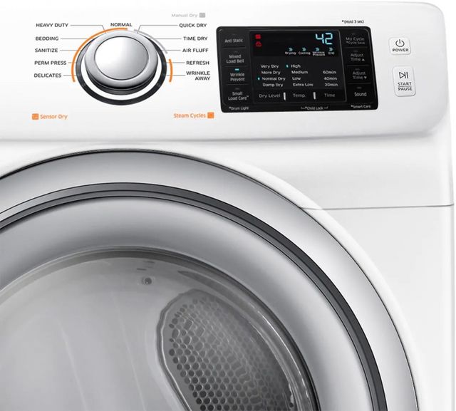 Samsung 7.5 Cu. Ft. White Electric Dryer 4