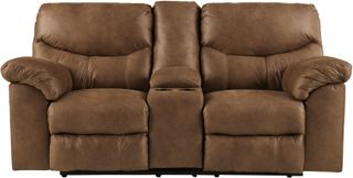 Signature Design by Ashley® Boxberg Bark Double Power Reclining Loveseat with Console