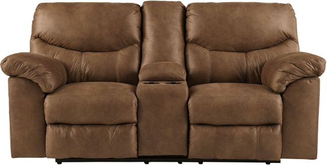 Signature Design by Ashley® Boxberg Bark Double Power Reclining Loveseat with Console-0