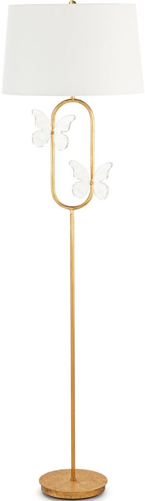 Regina Andrew Monarch Gold Leaf/Natural Oval Floor Lamp