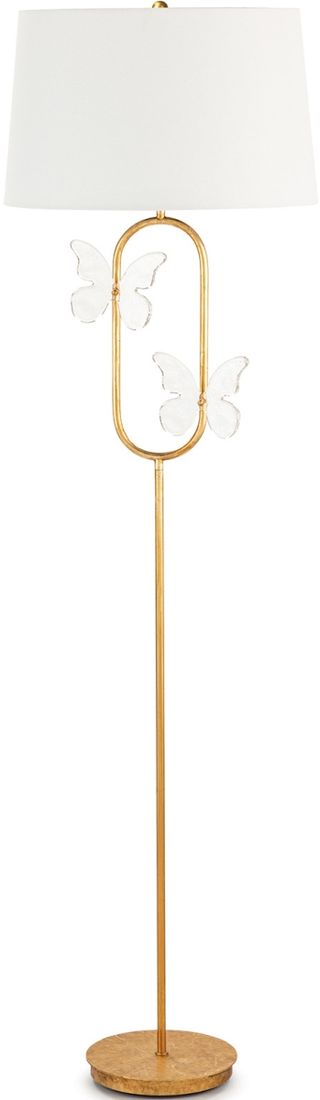 Regina Andrew Monarch Gold Leaf/Natural Oval Floor Lamp