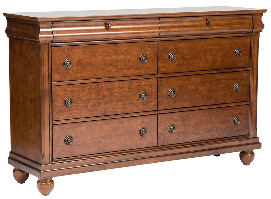 Liberty Furniture Rustic Traditions Rustic Cherry 8 Drawer Dresser