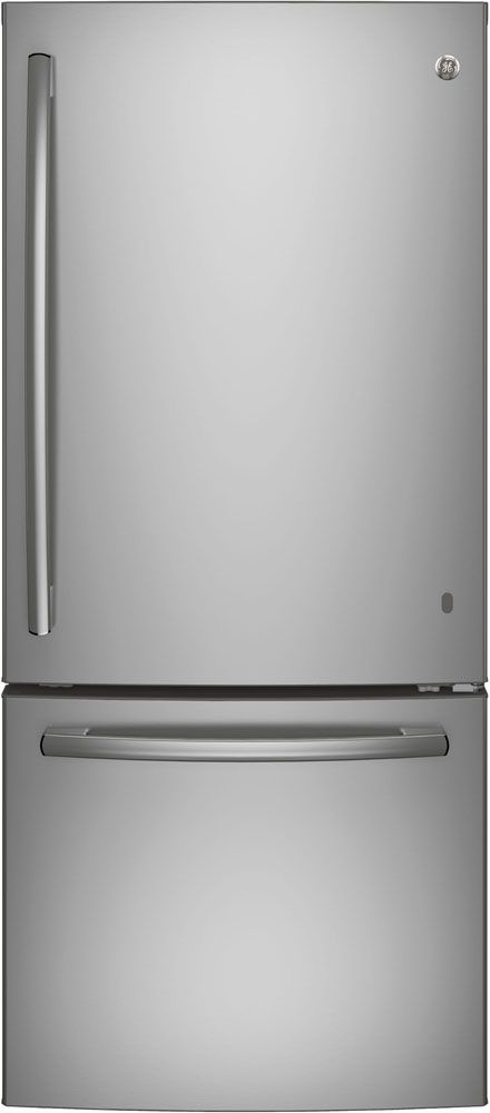 Réfrigérateur à congélateur inférieur de 30 po GE® de 20,9 pi³ - Acier inoxydable résistant aux traces de doigts