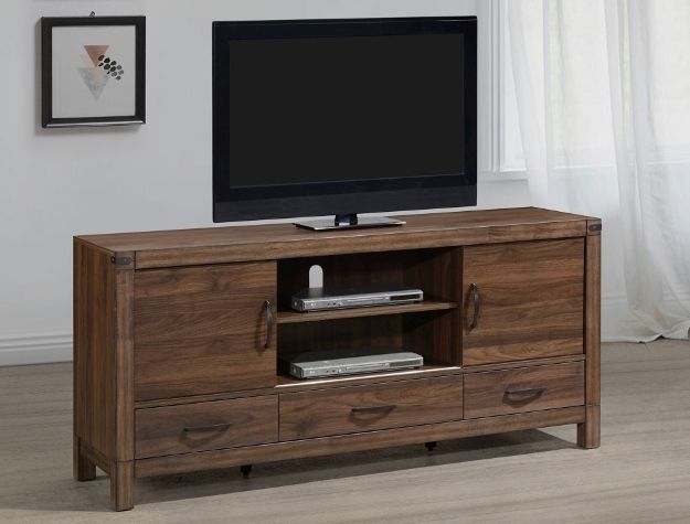 Crown Mark Belmont Brown TV Stand with Drawers 1