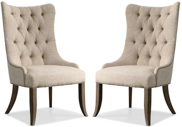 Hooker® Furniture Rhapsody 2-Piece Beige/Reclaimed Natural Dining Chair Set 0